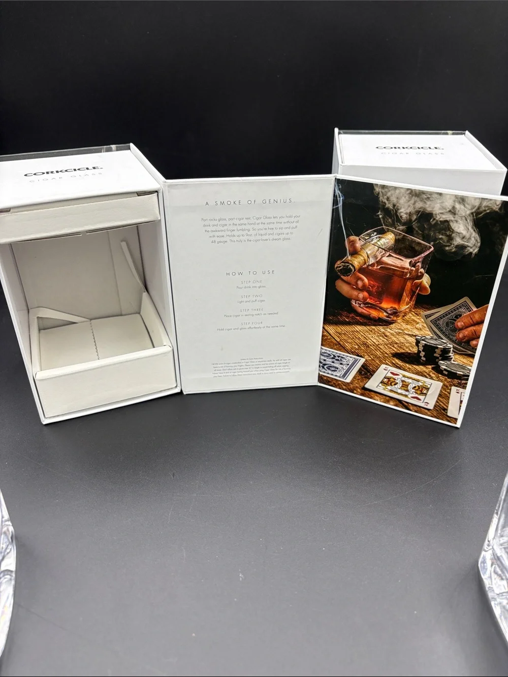 Corkcicle Clear Glass Cigar Whiskey Tumblers - Set of 2